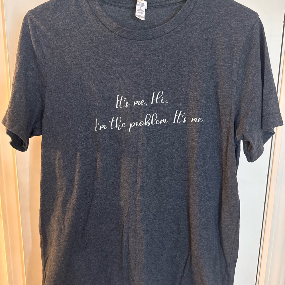 Bella Canvas Men's Heather Navy Graphic Tee with White Script